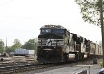 NS 9903 leads a northbound grain train